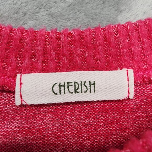 Cherish Sweater Dress Womens M Pink Fuzzy Soft Fleece Mini Long Sleeves Pockets - Picture 4 of 9